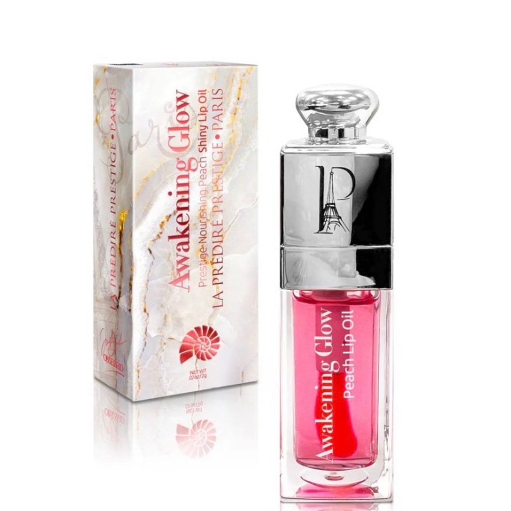Luxury La Predire Prestige Paris; Awakening Glow Nourishing Shiny Peach Lip Oil